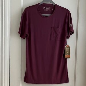 Deer Mountain Premium Sleepwear T-Shirt Pocket Tee Merlot Purple Maroon Top